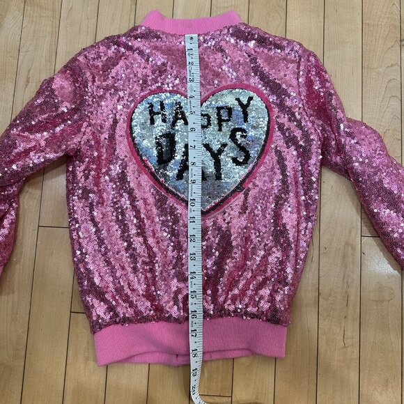 Unbranded Sequin Bomber Jacket Unicorn Rainbow Size 8? - Picture 10 of 11